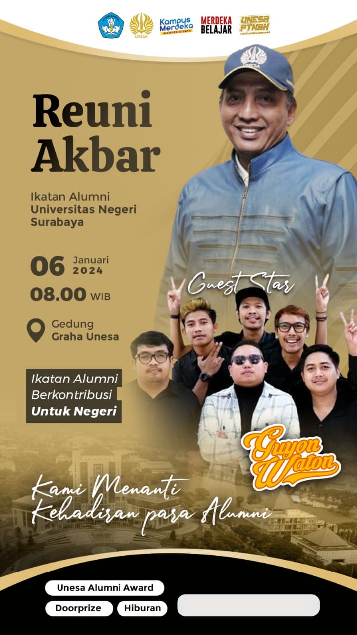 Guyon Wathon Bakal Ramaikan Reuni Akbar Alumni UNESA - SIAGA INDONESIA NEWS